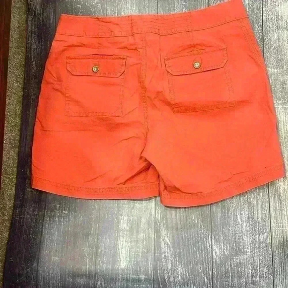 Dockers Chino Shorts Women 6 Red Cotton Stretch Outdoor Casual Ladies - Picture 3 of 4